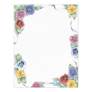 Great Papers! Pretty Pansies Letterhead, 80 Count, 8.5"x11" (2014313)