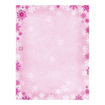 Great Papers! Pink Foil Snowflake Holiday Letterhead, 8.5" x 11", 80 sheets (2018006)