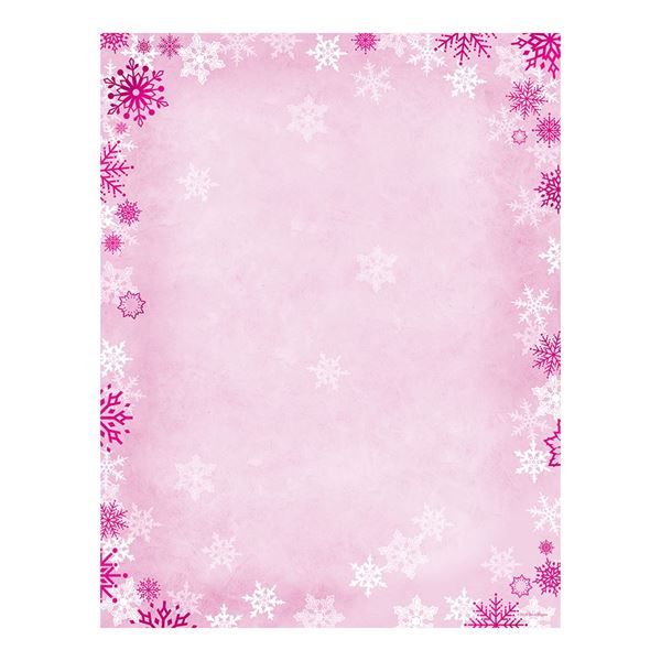 Great Papers! Pink Foil Snowflake Holiday Letterhead, 8.5" x 11", 80 sheets (2018006)