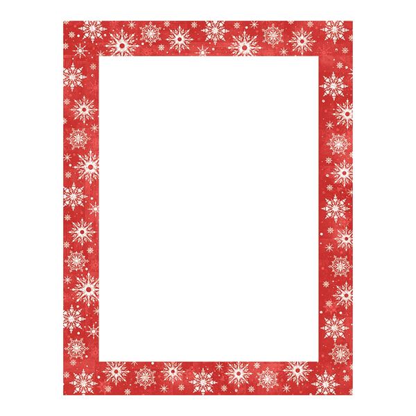 Great Papers! Snowy Flakes Letterhead, 25 count, 11" x 8.5" (20103022)