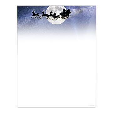 Great Papers! Moonlight Santa Holiday Stationery Letterhead, 8.5" x 11", 50 count (2021107)