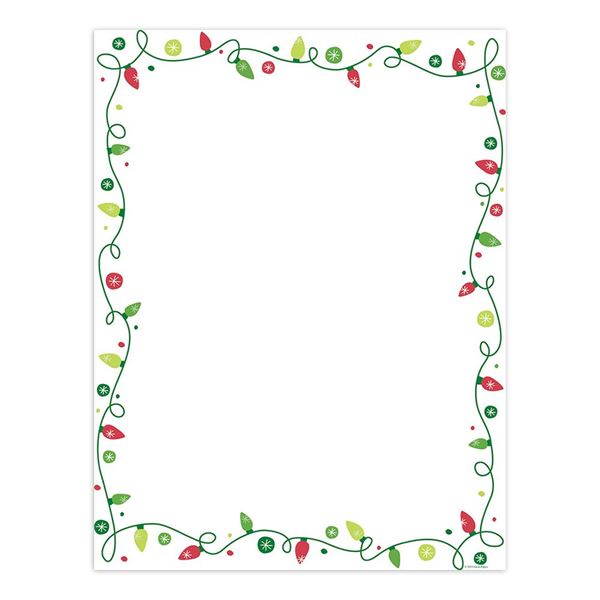 Great Papers! String Of Lights Foil Letterhead, 40 count, 11" x 8.5" (2011481)