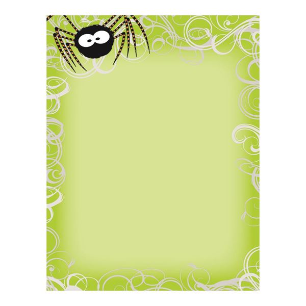 Great Papers! Green Spidey Swirls Halloween Letterhead, 8.5" x 11", 80 count (2014063)