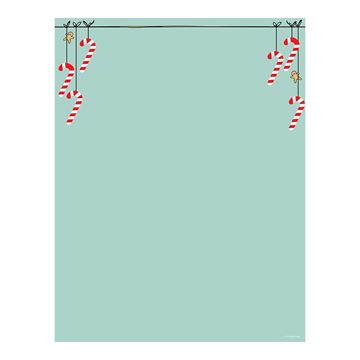 Great Papers! Minty Candy Canes Letterhead, 8.5" x 11", 80 Count (2019107)