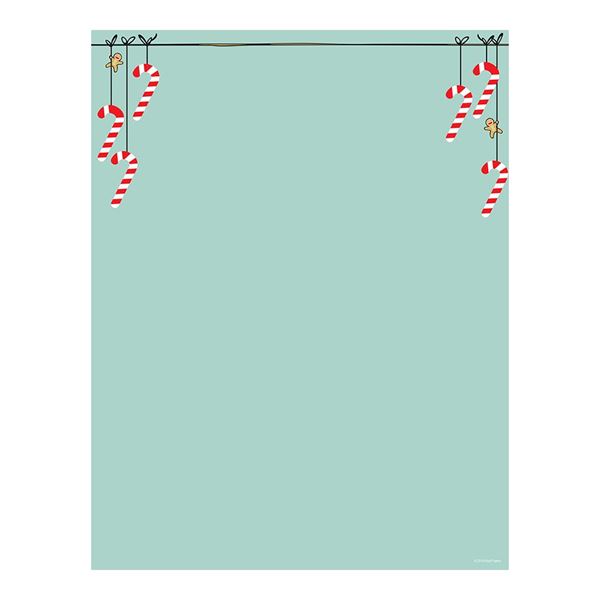 Great Papers! Minty Candy Canes Letterhead, 8.5" x 11", 80 Count (2019107)