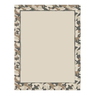 Great Papers! Camo Letterhead, for Birthdays, Classrooms and Parties, Printer Friendly 8.5” x 11”, 80 Count (2017041)