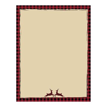 Great Papers! Buffalo Red Reindeer Holiday Letterhead, 8.5" x 11", 80 sheets (2018010)