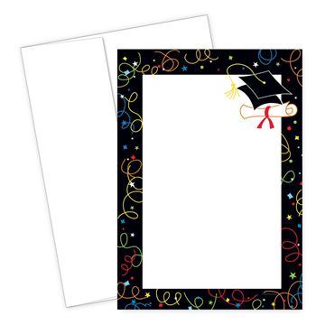 Great Papers! Grad Swirls Invitations with Envelopes, 9.5"x4.125", 25 Count (2013007)