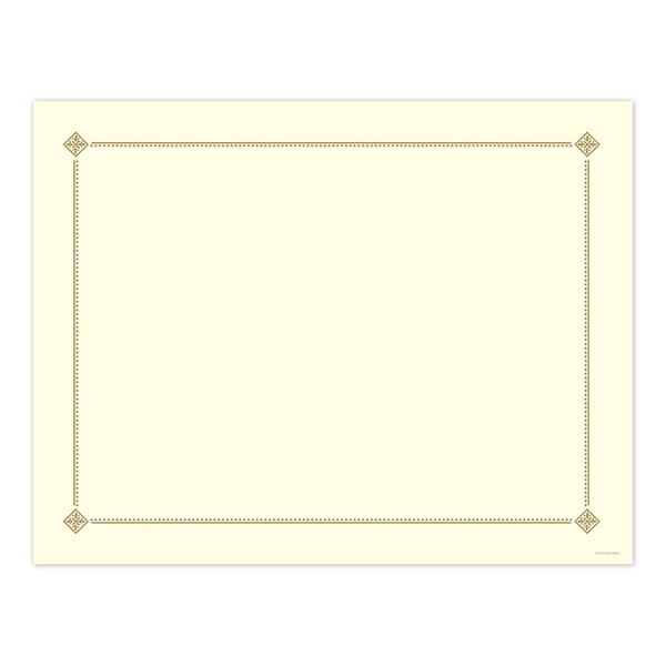 Great Papers! Corner Tiles Gold Foil Certificate, 8.5" x 11", 12 Count (2012197)