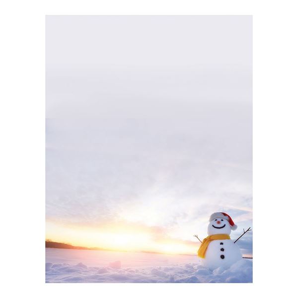 Great Papers! Snowman Sunset Holiday Letterhead, 8.5" x 11", 80 sheets (2018011)