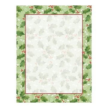 Great Papers!  Jolly Holly Holiday Letterhead Stationery, 8.5" x 11" sheet size, Printer Compatible, 80 count (2011610)