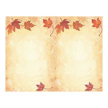 Great Papers! Fall Leaves 2-Up Invitation, 8.5" x 11" Sheet/8.5" x 5.Invite, 25 Sheets/50 Invitations (2019091)