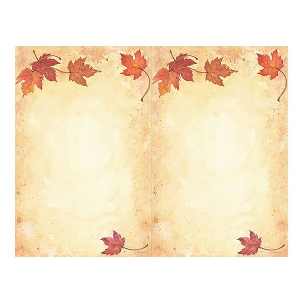 Great Papers! Fall Leaves 2-Up Invitation, 8.5" x 11" Sheet/8.5" x 5.Invite, 25 Sheets/50 Invitations (2019091)