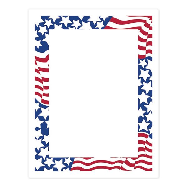 Great Papers! Stars & Stripes Letterhead, 80 Count, 8.5"x11" (2014300)