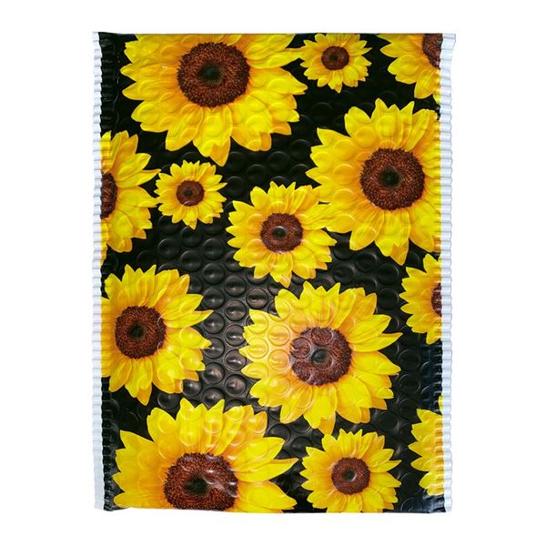 Great Papers! Bubble Mailer, Self-Sealing and Tear Resistant, Sunflowers, 6" x 10", 50 pack (074108)