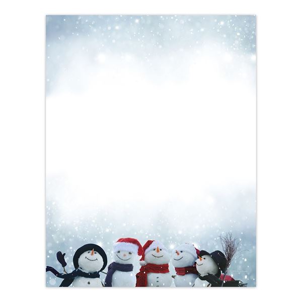 Great Papers! Magical Snowmen Holiday Stationery Letterhead, 8.5" x 11", 50 count (2021111)