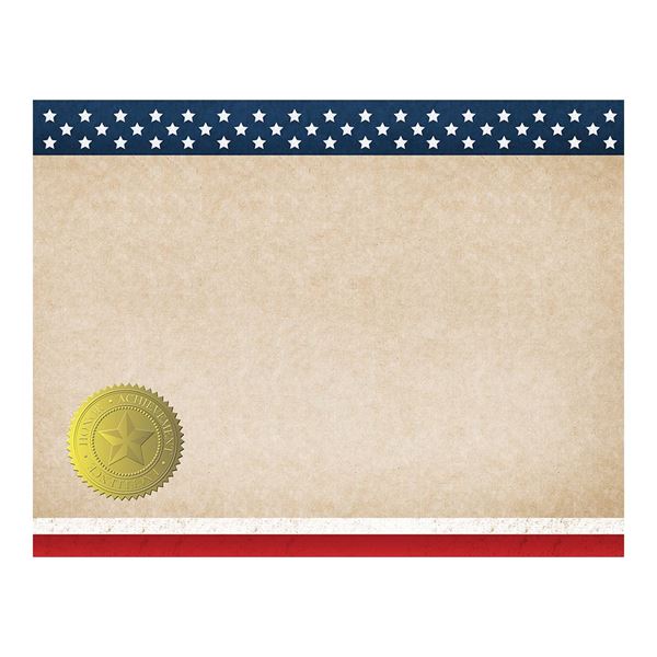 Great Papers! Patriotic Certificate, 25 Count, 8.5"x11" (2015083)