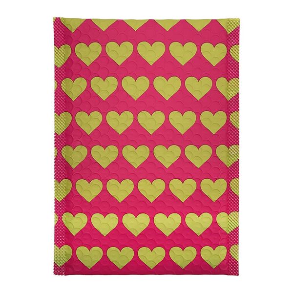 Great Papers! Bubble Mailer Shipping Envelope, Gold Heart Design, Self-Seal, for Small Business, Boutique, Gifts, Water Resistant 25 Pack (2022021)