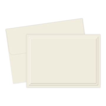 Great Papers! Triple Embossed Ivory Note Card and Envelope - 4.875" x 3.375" (folded) - 161642