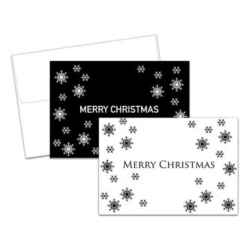 Great Papers! B&W Christmas Note Card, Two-Designs, 4.875" x 3.5", 20 count (10 of each design) (2021142)