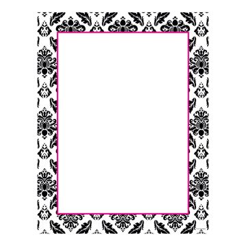 Great Papers! Black & White Damask Letterhead, 8.5"x11", 80 Count (2012027)