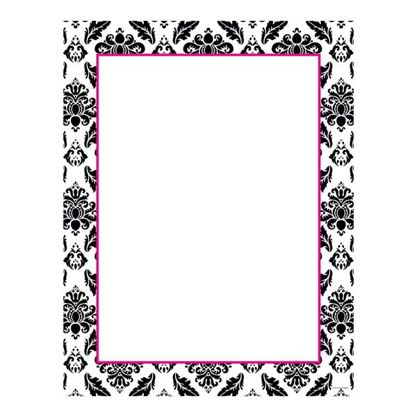 Great Papers! Black & White Damask Letterhead, 8.5"x11", 80 Count (2012027)