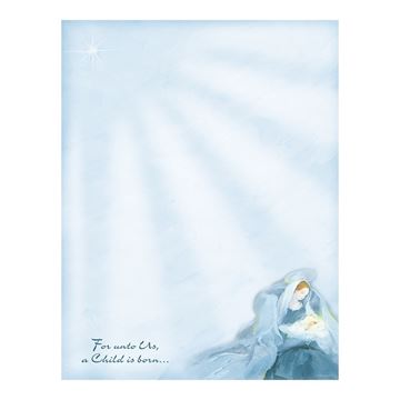 Great Papers! Mary with Baby Jesus Letterhead, 80 Count, 8.5"x11" (2014250)