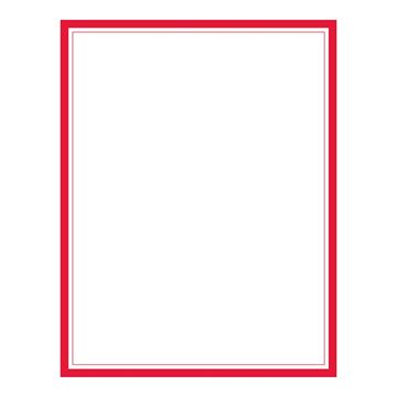 Great Papers! Red Border Letterhead, 8.5"x11", 80 Count (2014018)