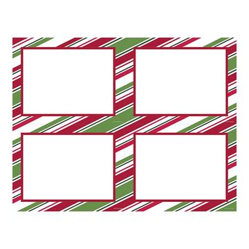 Great Papers! Holiday Stripes 4-Up Postcard, 10 sheets/40 postcards, 5.5" x 4.125"" (912915)