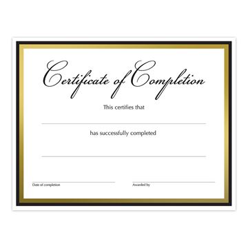 Great Papers! Black and Gold Foil Completion Award Certificate, 8.5" x 11", 15 count, Inkjet and Laser Printer Compatible (2020150)