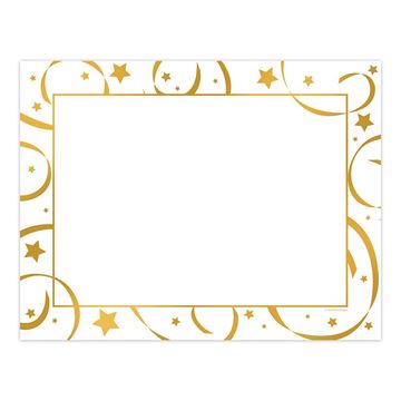 Great Papers! Golden Star Foil Certificates, 8.5" x 11", 15 Count ( 2019011)