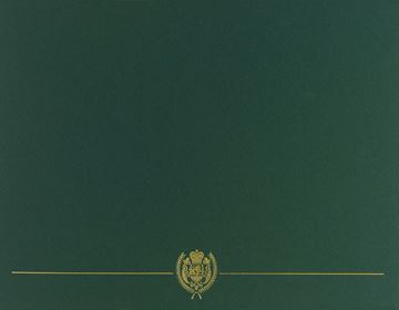 Great Papers! Classic Crest Hunter Green with Gold Foil Certificate Cover, 12" x 9.375", 5 Count (903118)