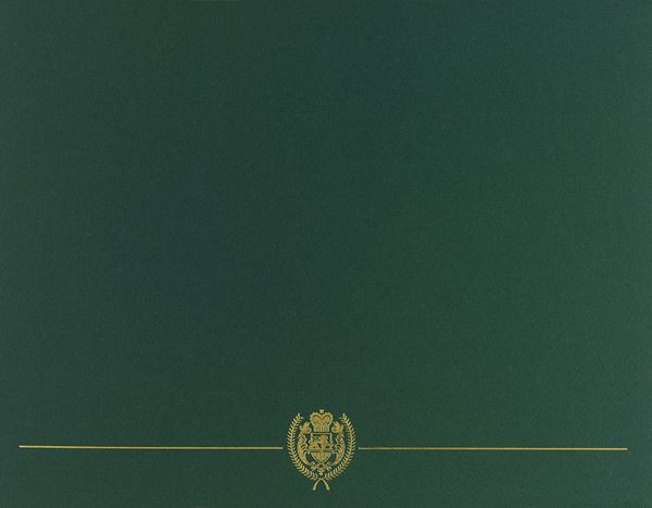 Great Papers! Classic Crest Hunter Green with Gold Foil Certificate Cover, 12" x 9.375", 5 Count (903118)