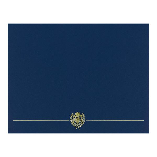 Great Papers! Navy Classic Crest Certificate Cover, 12"x 9.375", 5 Count (903115)