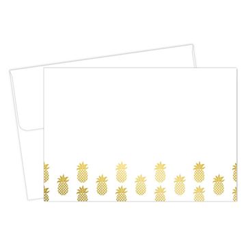 Great Papers! Golden Pineapples Thank You Card, Gold Foil, 4.875" x 3.375", 50 count (2019079)