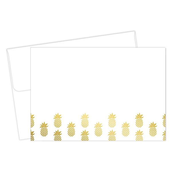 Great Papers! Golden Pineapples Thank You Card, Gold Foil, 4.875" x 3.375", 50 count (2019079)