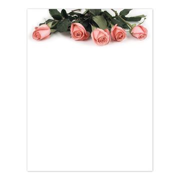 Great Papers! Pink Rose Petals Letterhead, 80 Count, 8.5"x11" (2013192)