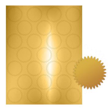 Great Papers! Starburst Gold Foil Certificate Seal, 1.75", 100 Count (949351)