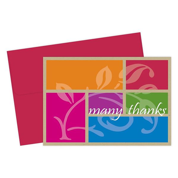 Great Papers! Color Block Thank You Note Cards and Envelopes,  4.875" x 3.375" (folded), 24 count (2013275)