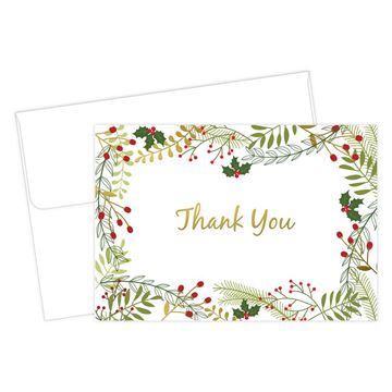 Great Papers! Merry Twigs And Holly Holiday Notecard, 4.875" x 3.375" (folded), 50 count (2020112)