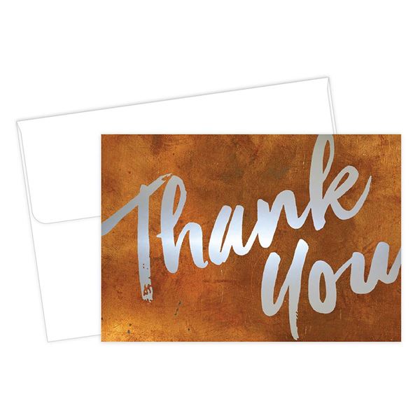 Great Papers! Copper Wall Thank You Note Card and Envelope, 4.875" x 3.375", 50 count (2017054)