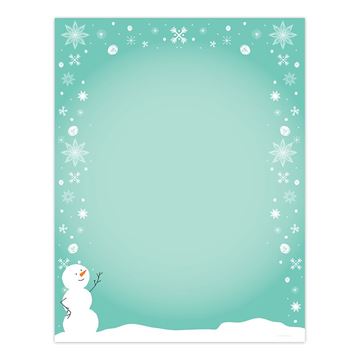 Great Papers! Silly Snowman Holiday Stationery Letterhead, 8.5" x 11", 80 sheets (2011863)