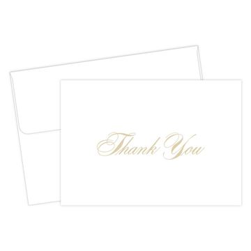 Great Papers! Gold Thank You Note Cards with Envelopes, 4.875" x 3.375", 48 Count (10624)