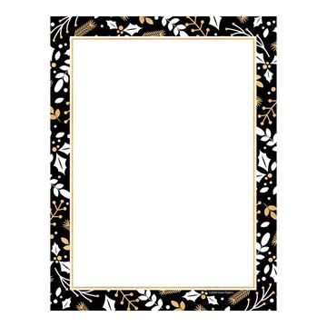 Great Papers! Merry Gold And Black Holiday Letterhead, 8.5" x 11", 80 count (2020102)