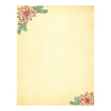 Great Papers! Poinsettia Design Foil Letterhead, 8.5" x 11", 40 Count (2019101)