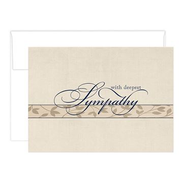 Great Papers! Elegant Deepest Sympathy Card and Envelope, Blank Inside, 6.75 x 4.875 inches, 3 Pack (2020134PK3)