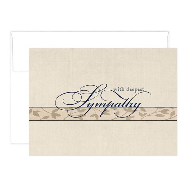 Great Papers! Elegant Deepest Sympathy Card and Envelope, Blank Inside, 6.75 x 4.875 inches, 3 Pack (2020134PK3)