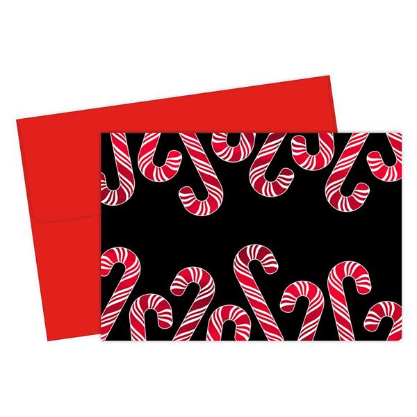 Great Papers! Candy Canes with Red Foil Note Card, 4.875" x 3.5", 50 count (2021139)