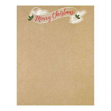 Great Papers! Golden Christmas Holiday Letterhead, 8.5" x 11", 80 count (2020122)