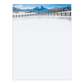 Great Papers! Winter Fence Letterhead, 80 count, 11" x 8.5" (2017021)